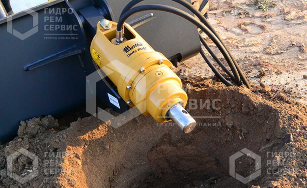 Гидробур Delta RD5 на мини-погрузчик