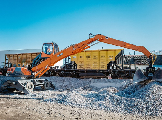 Экскаватор-перегружатель (промышленный перегружатель) на колесном ходу E230WH