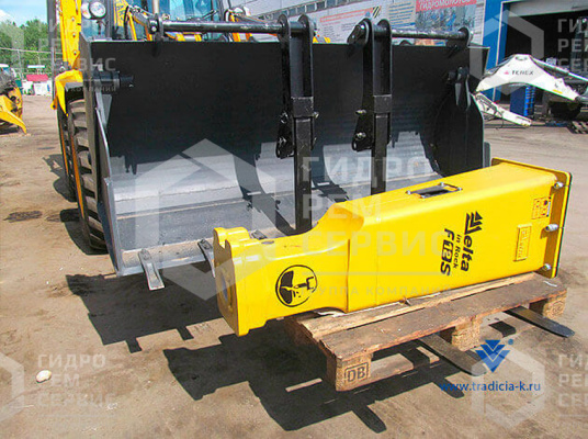 Вилы откидные паллетные Impulse PF2000 на экскаватор-погрузчик