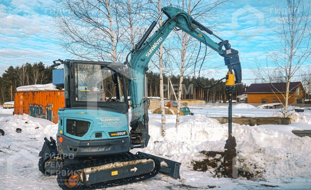 Гидробур Delta RD5 на мини-погрузчик