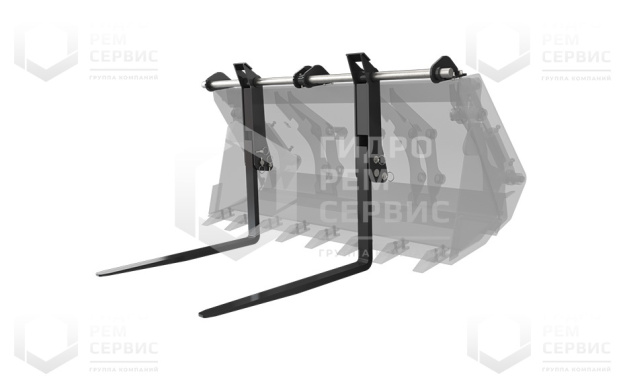 Вилы откидные паллетные Impulse PF2000 на экскаватор-погрузчик