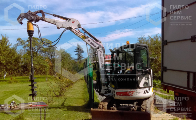 Гидробур Delta RD5 на мини-погрузчик