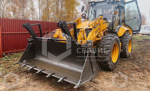 Вилы откидные паллетные Impulse PF2000 на экскаватор-погрузчик