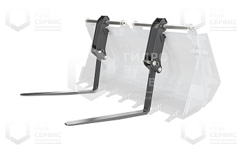 Вилы откидные паллетные Impulse PF2000 на экскаватор-погрузчик